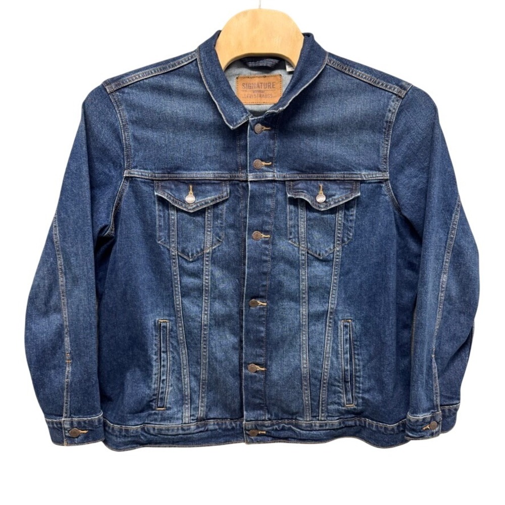 Signature by Levi Strauss Mens Denim Trucker Jacket Blue XL PC9-39760-0042